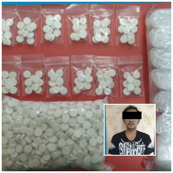 Pelaku Pengedar Pil Koplo Jenis Double L diringkus Polisi
