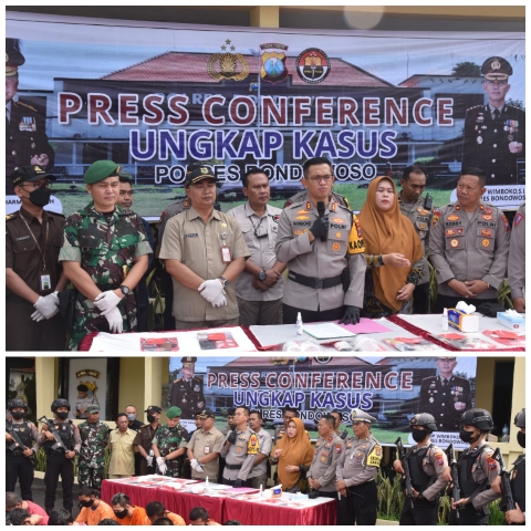 Belasan Pelaku Narkoba dan Okerbaya di Bondowoso diamankan Polisi
