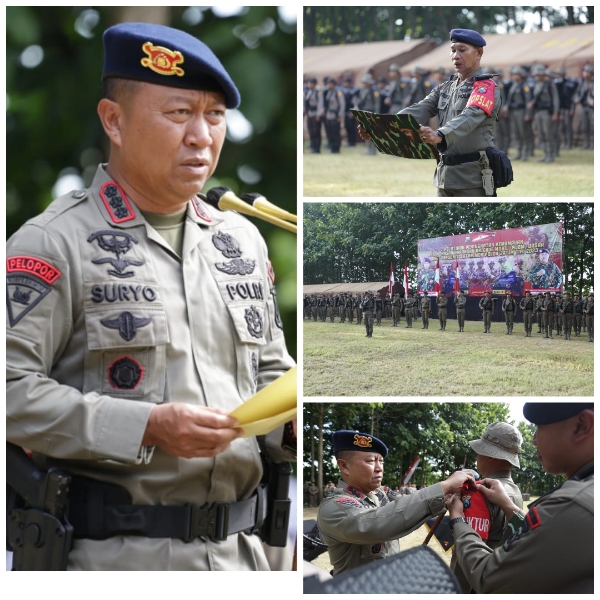 Pelatihan Peningkatan Kemampuan Ketangkasan Lapangan Brigade Mobil bagi Bintara Remaja Satbrimob Polda Jatim