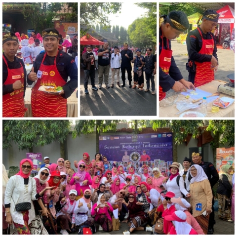 Kompi 2 Batalyon B Pelopor Satbrimob Polda Jatim Melaksanakan Lomba Memasak dalam Rangka HUT Senam Kebaya Indonesia di Malang