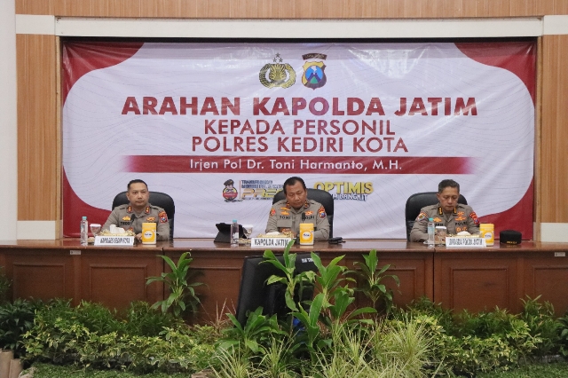 Kapolda Jatim Sampaikan Terima Kasih atas Upaya Harkamtibmas di Kota Kediri