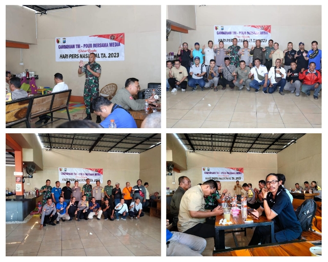 Sinergitas TNI – Polri dan Wartawan Lamongan Sukseskan HPN 2023