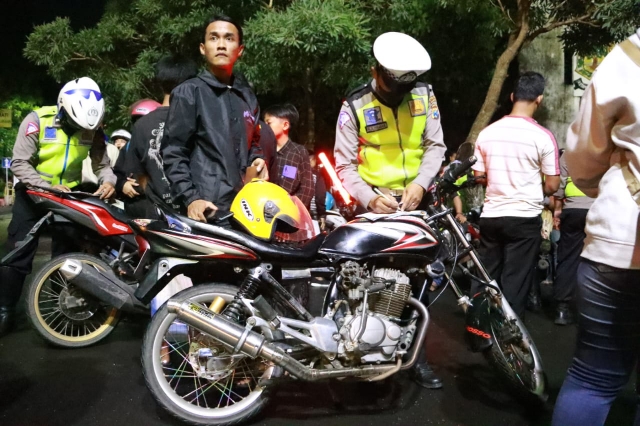 Polresta Mojokerto Jaring Puluhan Motor Knalpot Brong, Respon Keluhan Masyarakat