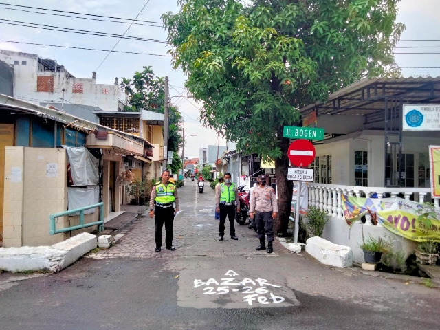 Polsek Tambaksari Polrestabes Surabaya Melaksanakan Patroli Rutin dalam Terpeliharanya Kamtibmas di wilayah Bogen