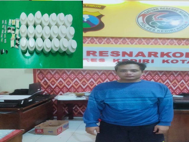 Pengedar Narkoba Berbagai Jenis dan 22 Ribu Pil Doble L Diringkus Polres Kediri Kota