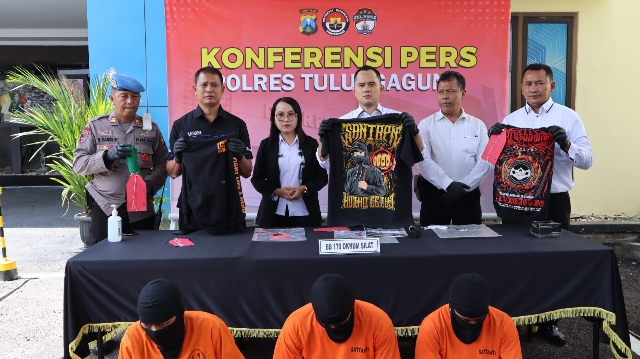 Tujuh Oknum Pesilat Diduga Terlibat Penganiayaan diamankan oleh Anggota Polres Tulungagung