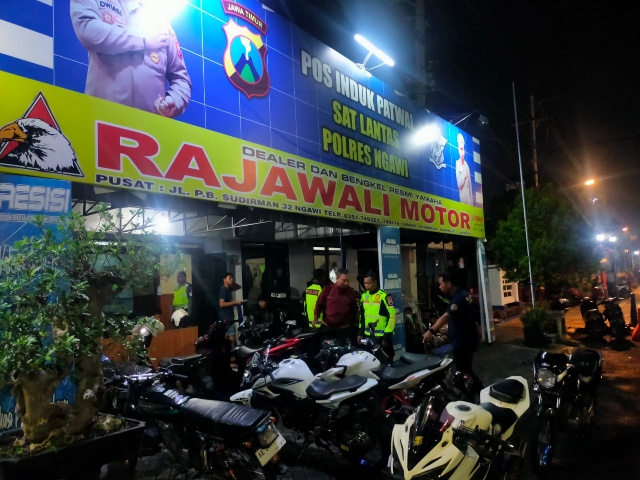 Polres Ngawi Amankan 30 Motor Knalpot Brong saat Ops Cipkon