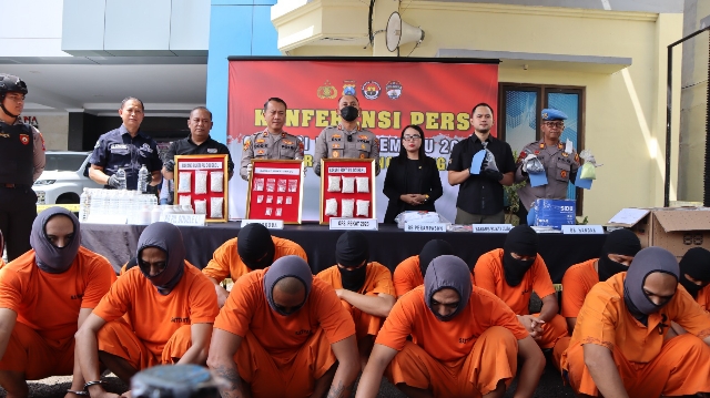 189 Kasus pada Operasi Pekat Semeru 2023 berhasil Diungkap oleh Polres Tulungagung