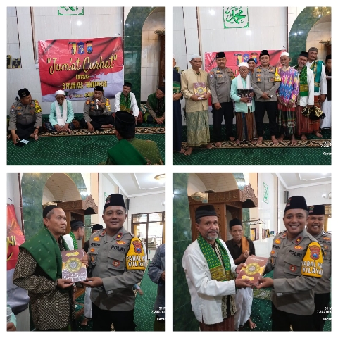 Kegiatan Jumat Curhat dilaksanakan Polsek Tambaksari Polrestabes Surabaya bersama 3 Pilar di Masjid Baitul Qodir Jagiran Surabaya