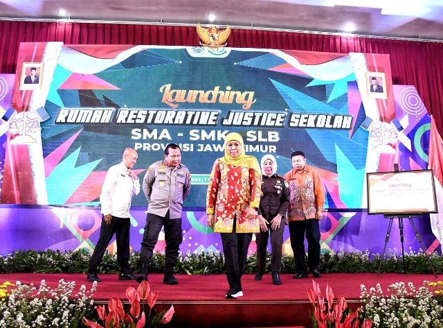 Gubernur Khofifah Launching Rumah Restorative Justice Sekolah
