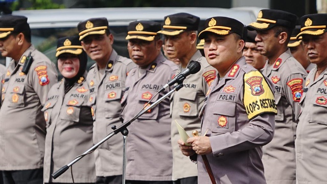 Bersama Tiga Pilar Jogo Suroboyo Polrestabes Surabaya Dirikan Pos Pantau