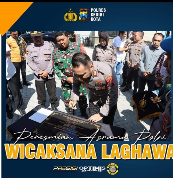 AKBP Teddy Chandra Resmikan Asrama Polri Wicaksana Laghawa Polres Kediri Kota