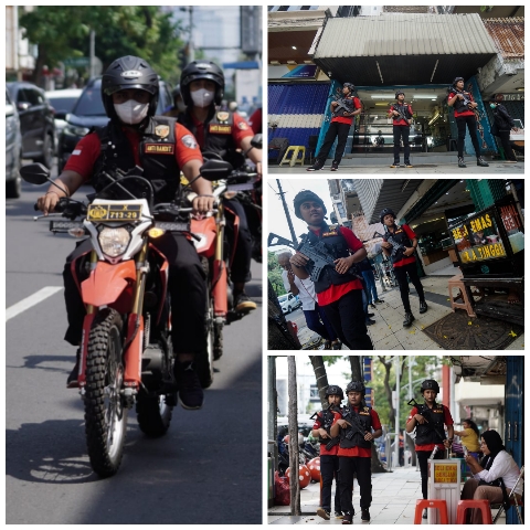 Tim Anti Bandit Antisipasi Tindak Kejahatan Jelang Lebaran diterjunkan oleh Satreskrim Polrestabes Surabaya