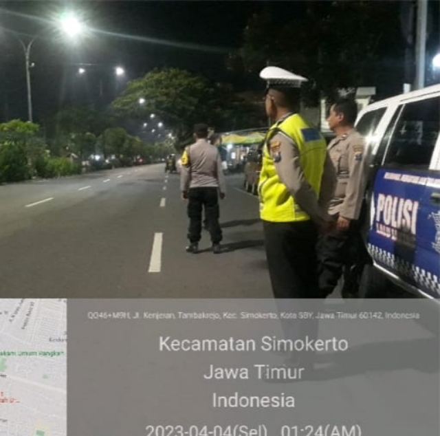 Polsek Tambaksari Polrestabes Surabaya beserta 3 Pilar Melaksanakan Patroli Para Joyo Presisi di Kenjeran dan Depan Makam Wr. Soepratman Surabaya