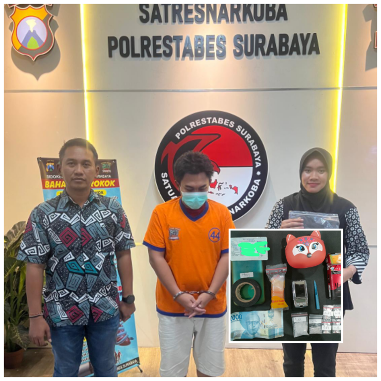 Satnarkoba Polrestabes Surabaya Tangkap Pengedar Sabu Berkedok Penjual Pakaian