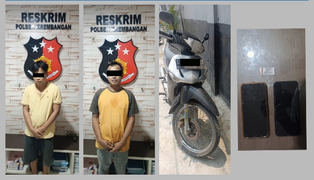 Unit Reskrim Polsek Krembangan Menangkap 2 Pemuda Penyalahgunaan Narkotika Jenis Sabu