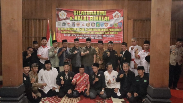 Silaturahmi dan Halal Bihalal Pengurus IPSI dan Ketua Perguruan Silat, Kapolres Nganjuk Sampaikan Pesan Ini