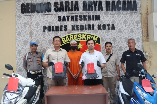 Gerak Cepat Polres Kediri Kota Berhasil Amankan Tersangka Curanmor di 2 TKP