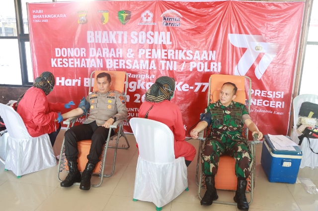 Polres Nganjuk Berhasil Himpun 166 Kantong Darah dalam Aksi Kemanusiaan Menjelang HUT Bhayangkara ke-77