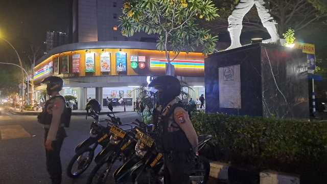 Patroli Malam Antisipasi Kejahatan dilakukan Raimas Satsamapta Polrestabes Surabaya