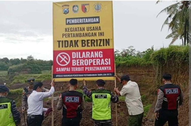 Polisi Tutup 14 Tambang Galian C di Banyuwangi dalam Menindaklanjuti Jumat Curhat