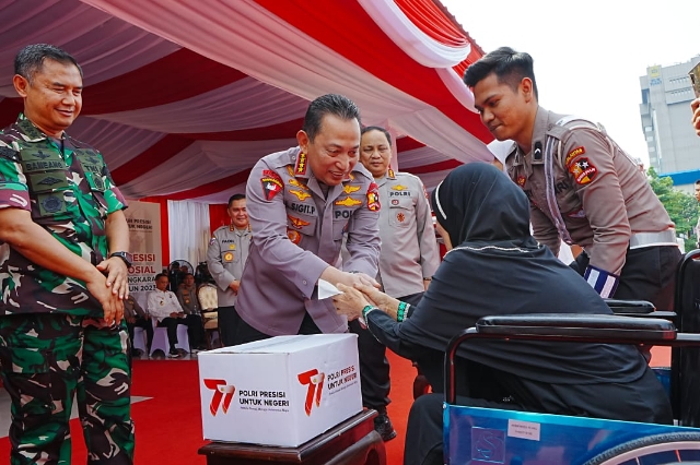 Kapolri Ingin Polri Selalu Bersama Masyarakat dalam Gelar Baksos HUT Bhayangkara ke-77