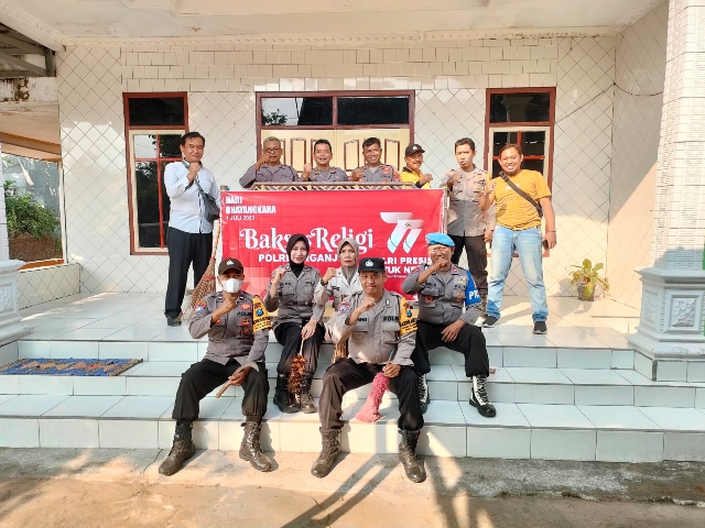 Polres Nganjuk Gelar Bakti Sosial Religi saat Menjelang Peringatan HUT Bhayangkara ke-77