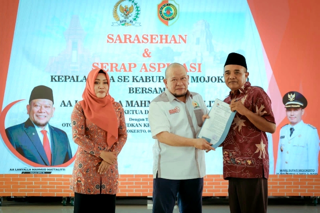 Ketua DPD RI Siap Kawal 7 Aspirasi Asosiasi Kepala Desa se-Mojokerto