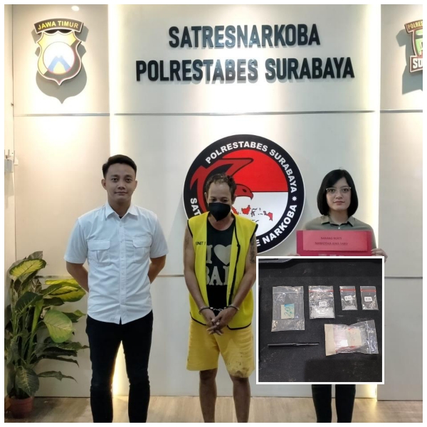 Kuli Bangunan asal Petemon Edarkan Sabu Diamankan Satnarkoba Polrestabes Surabaya