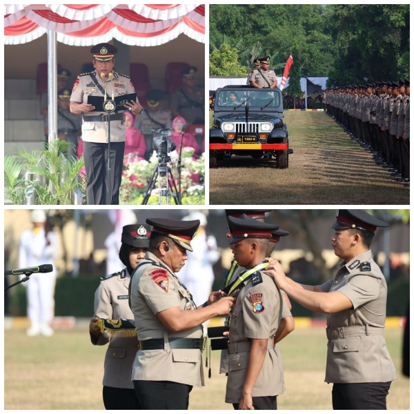 Karoops Pimpin Pelantikan Pengambilan Sumpah Diktuk Bintara Polri Gelombang I T.A 2023 SPN Polda Jatim