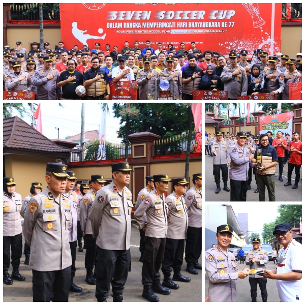 Polri Bersama Wartawan Gelar Bhayangkara Presisi Seven Soccer Cup dalam Mewujudkan Pemilu Damai 2024