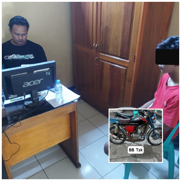 4 Pemuda Pencuri Motor Jadul di Prambon Diamankan Anggota Polres Nganjuk