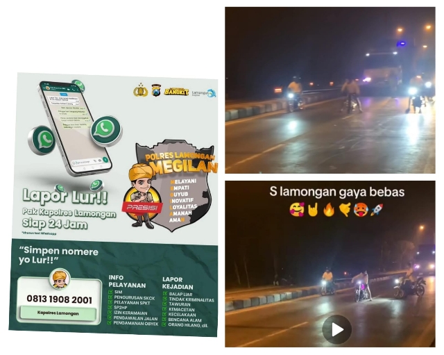 Marak Balap Liar, Lamongan Luncurkan “Lapor Lur !! Kapolres Siap 24 Jam” Melalui WA 081319082001