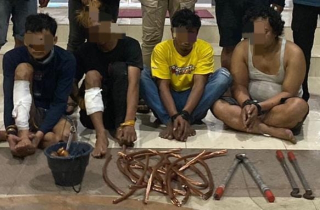 Tersangka Komplotan Pencuri Kabel PLN berhasil Diamankan Polres Gresik