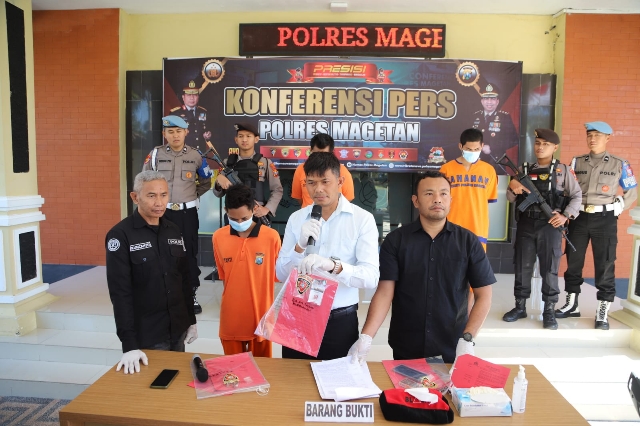 Polres Magetan Berhasil Ungkap Tiga Kasus Narkoba, Pengedar dan Pengguna Diamankan