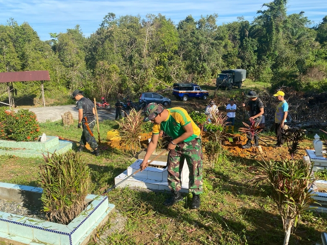 Tingkatkan Sinergitas Satgas Pamtas RI – Mly Yonarmed 10/ Bradjamusti Dan TDM Karya Bhakti Bersama