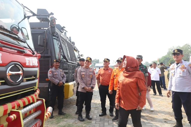 Antisipasi Karhutla, Polres Mojokerto bersama Forkopimda Mojokerto Siagakan Personel Gabungan