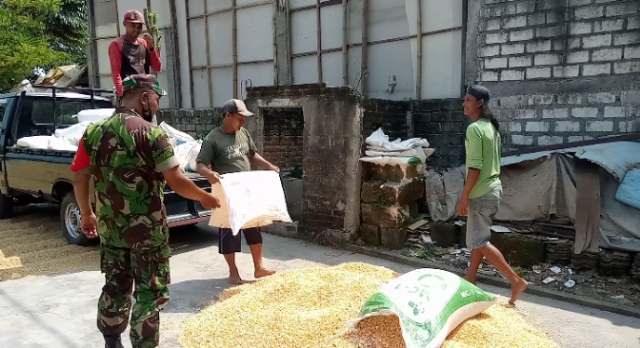 Pendampingan Babinsa Balongpanggang, Anjangsana ke Penggilingan Padi di Wilayah Binaan