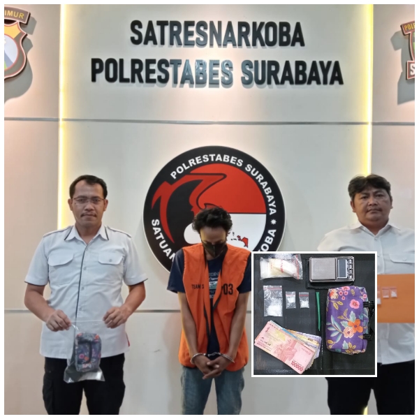 Satresnarkoba Polrestabes Surabaya Menangkap Penjual Sabu Paket Hemat di Simokerto
