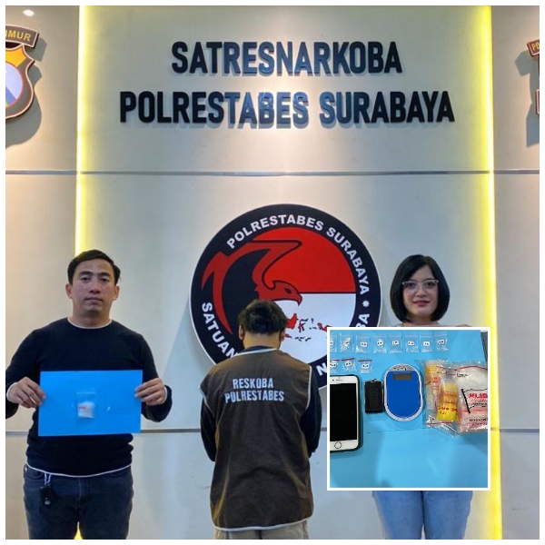 Pengangguran asal Kedung Mangu Selatan Surabaya Ditangkap Anggota Satresnarkoba Polrestabes Surabaya terkait Kepemilikan Sabu