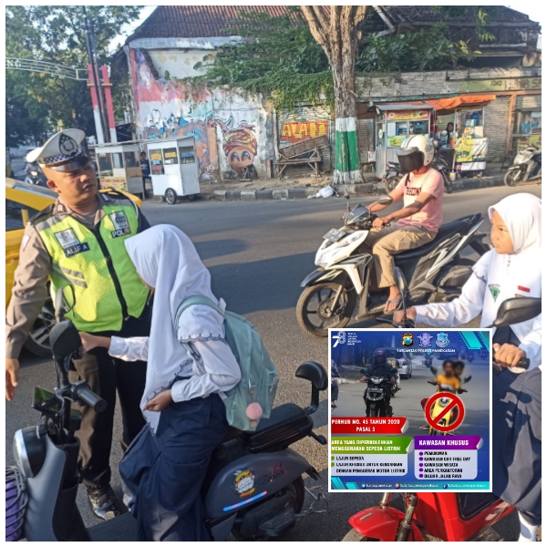 Larangan Sepeda Listrik Digunakan di Jalan Raya Disosialisasikan Polres Pamekasan