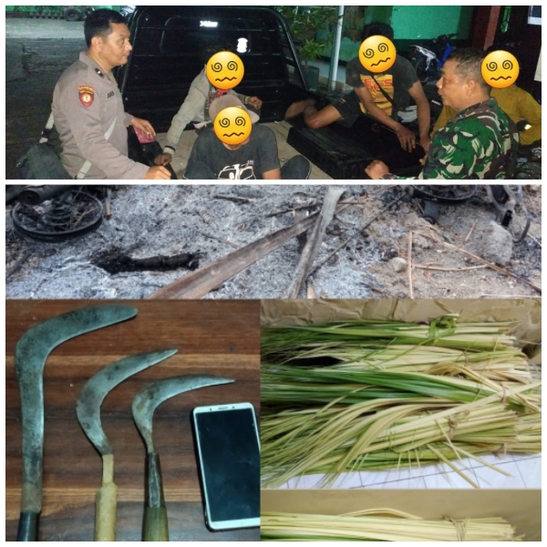 Polisi Berhasil Amankan Empat Orang Terduga Pencurian Janur dari Amukan Warga di Lumajang