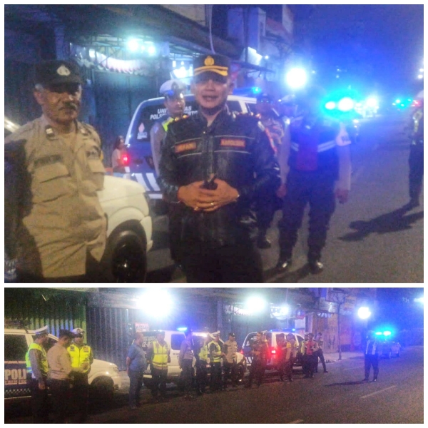 Kapolsek Simokerto Pimpin Patroli Gabungan Rayon 1 Tengah Malam Sampai Subuh Dengan Kekuatan Personil Lebih Banyak