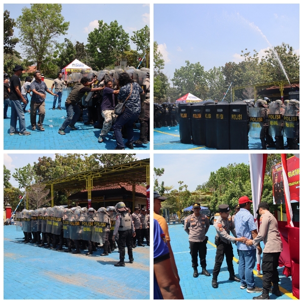 Ciptakan Pemilu 2024 Aman dan Damai, Polres Bangkalan Gelar Sispamkota