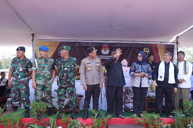 Kapolres Majalengka Hadiri Acara Kirab Pemilu 2024, Sarana Integrasi Bangsa