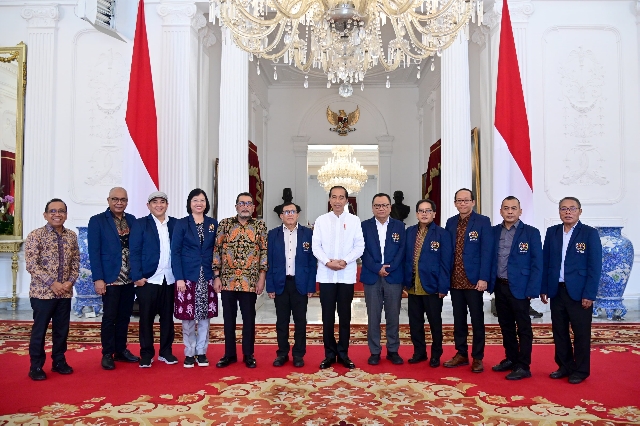 Presiden Jokowi Terima Pengurus PWI Pusat di Istana Merdeka