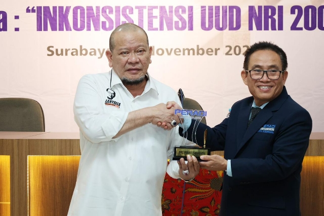 Di depan Advokat Peradi, Ketua DPD RI Paparkan Dua Penyebab Indonesia Terapkan Sistem Demokrasi Barat