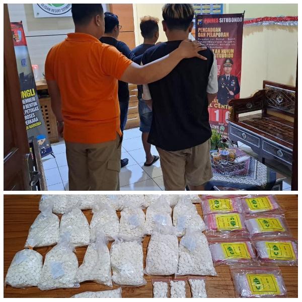 Polisi Berhasil Amankan Dua Residivis Pengedar Okerbaya di Situbondo, Puluhan Ribu Butir Pil Trex Disita