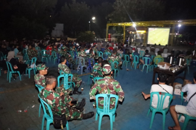 Nobar Semi Final Piala Asia U-23 di Polres Bangkalan Dimeriahkan dengan Hadiah Doorprize