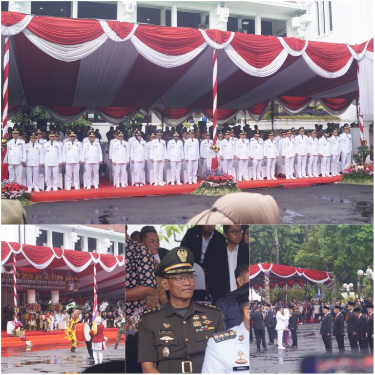 Kasdim 0830/Surabaya Utara Hadiri Upacara Peringatan Hari Otonomi Daerah XXVIII Tahun 2024